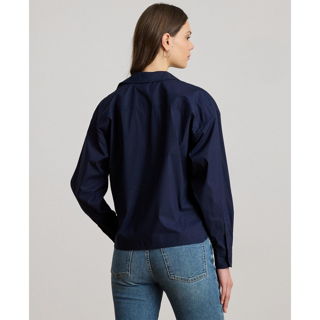 'Buckle-Trim Cotton-Blend Shirt' pour Femmes