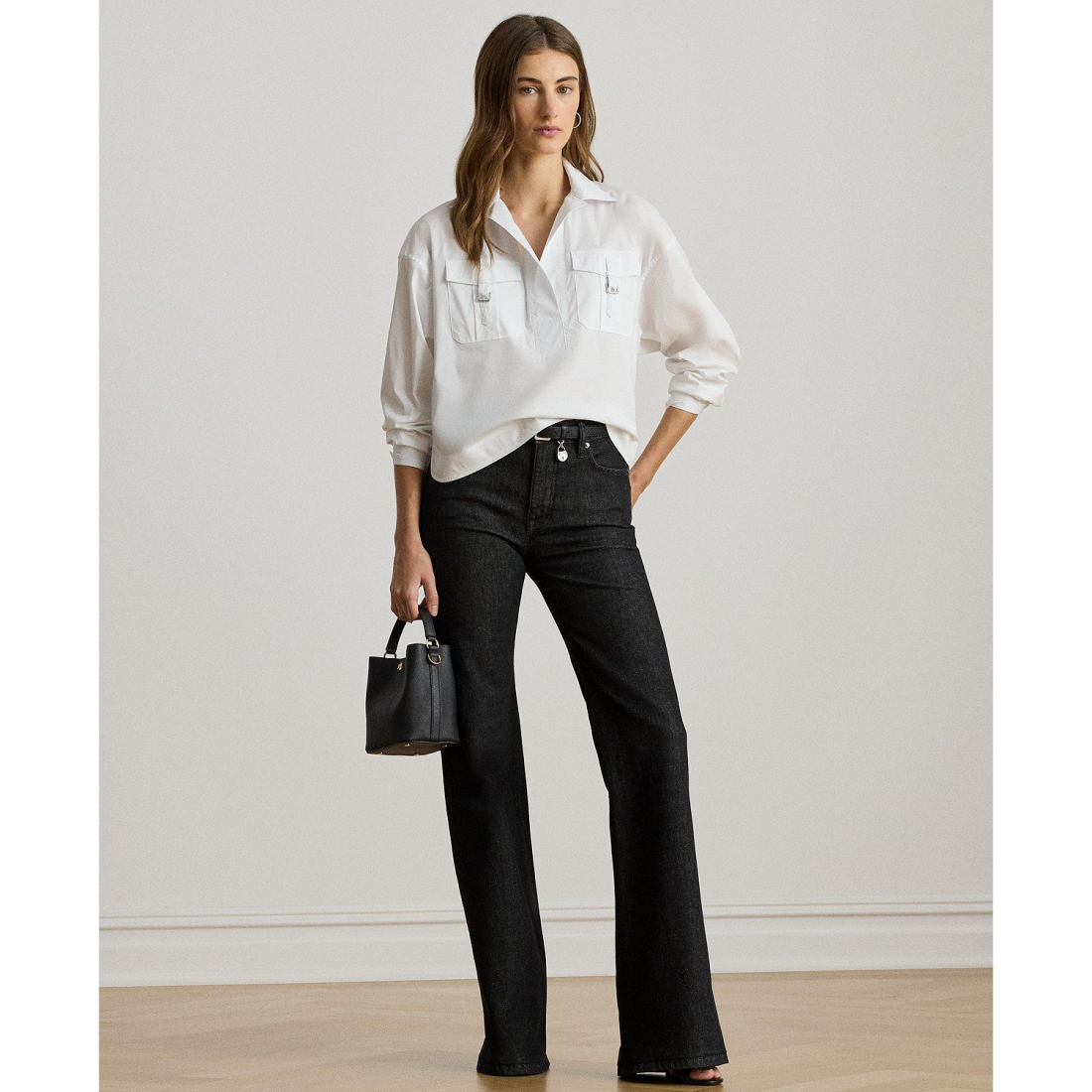 Women's 'Buckle-Trim Cotton-Blend Shirt'