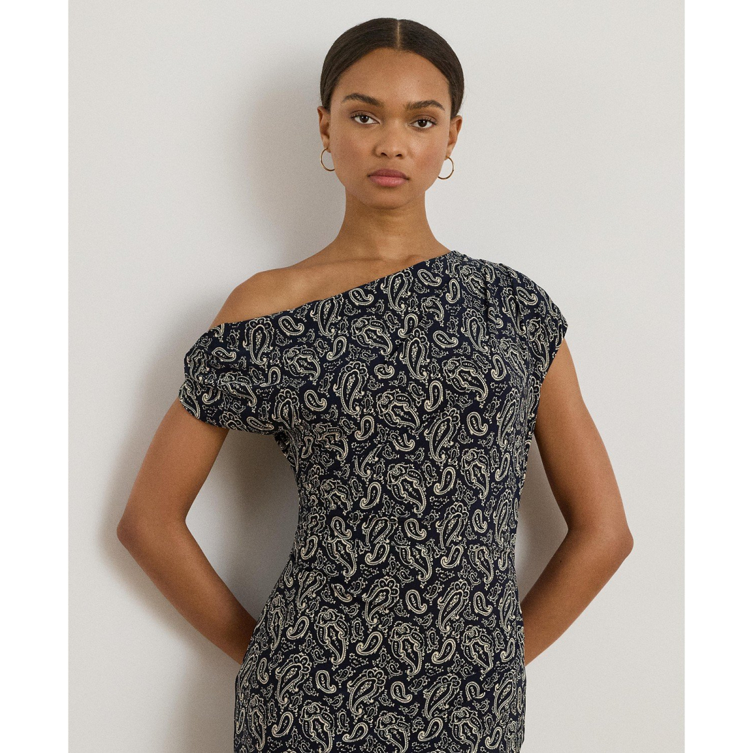 Women's 'Paisley Jersey Off-the-Shoulder Dress'
