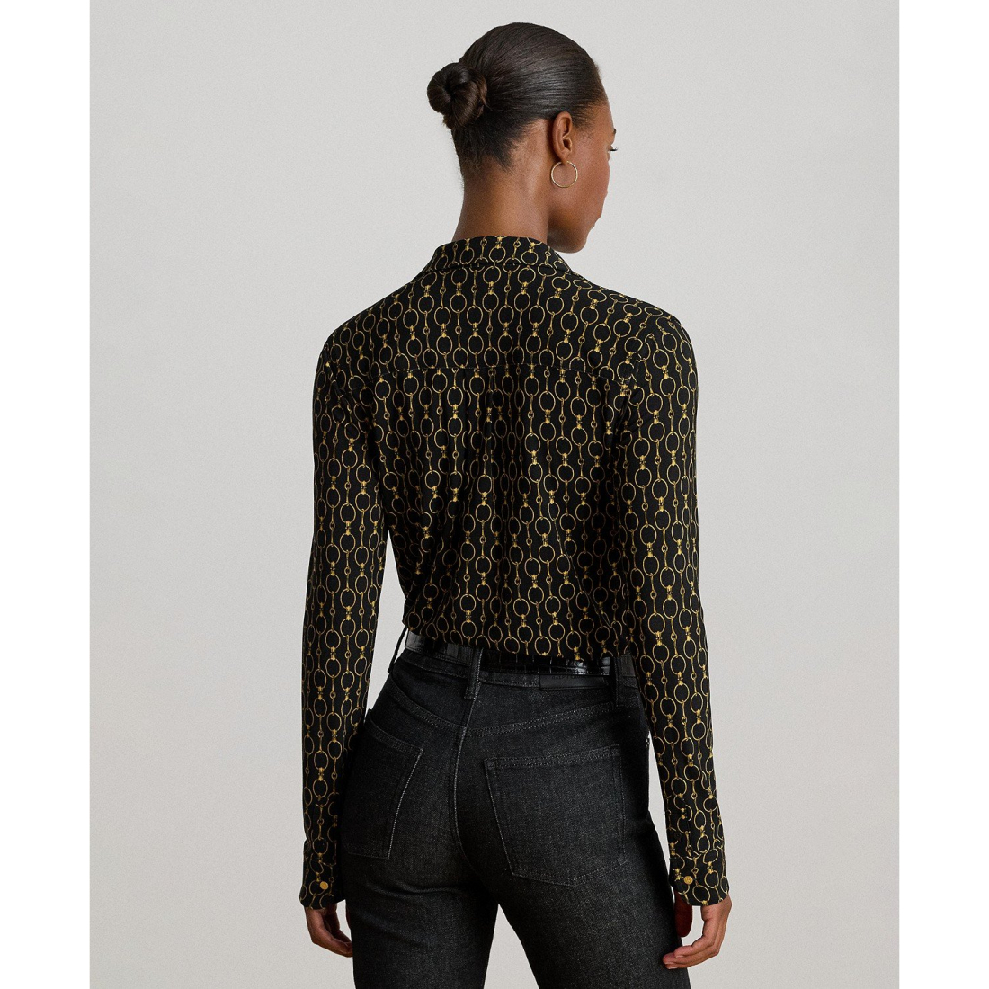'Slim Fit Chain-Print Shirt' pour Femmes