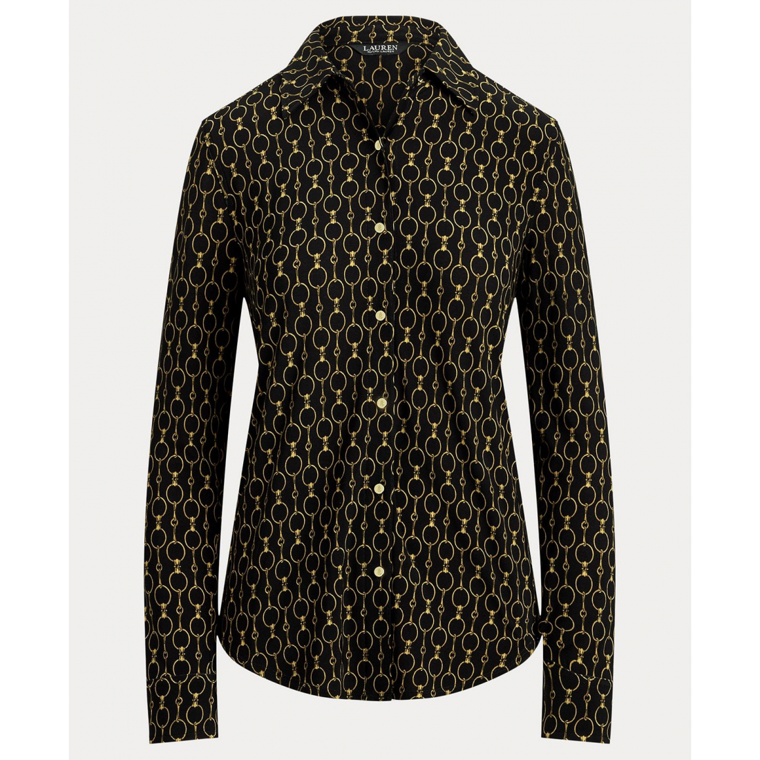 'Slim Fit Chain-Print Shirt' pour Femmes