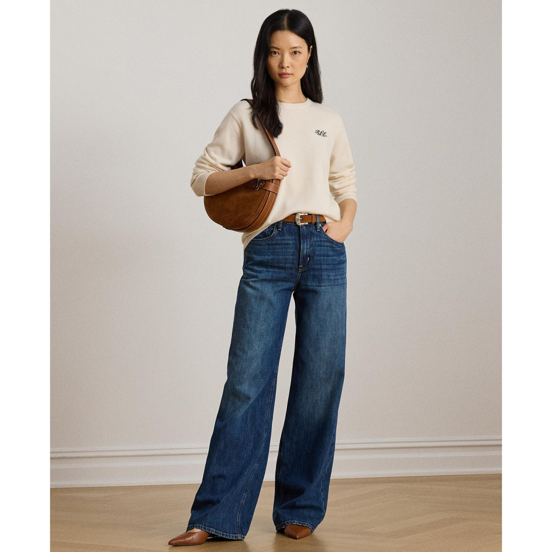 'Embroidered Cashmere Crewneck Sweater' pour Femmes