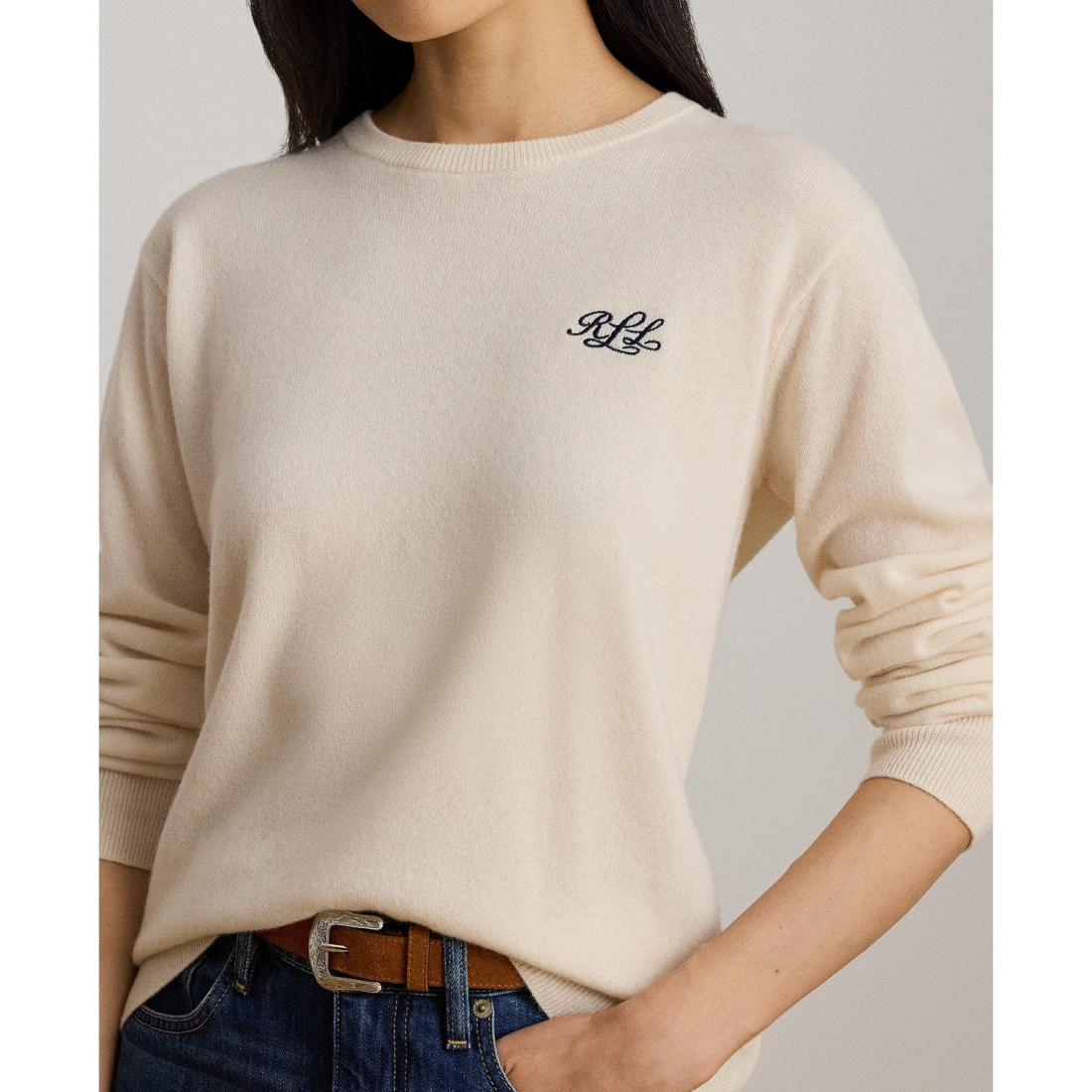 'Embroidered Cashmere Crewneck Sweater' pour Femmes