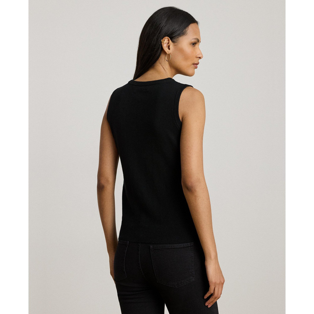 'Belting-Print Sleeveless Sweater Top' pour Femmes