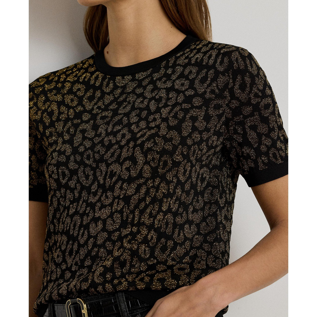 'Ocelot Short Sleeve Sweater' pour Femmes