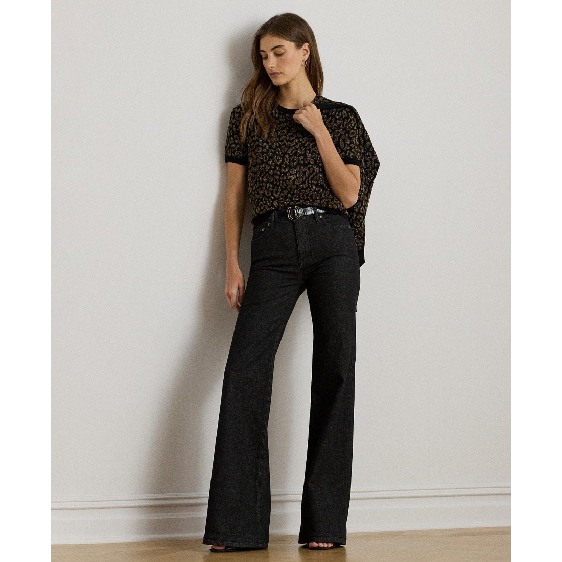 'Ocelot Short Sleeve Sweater' pour Femmes