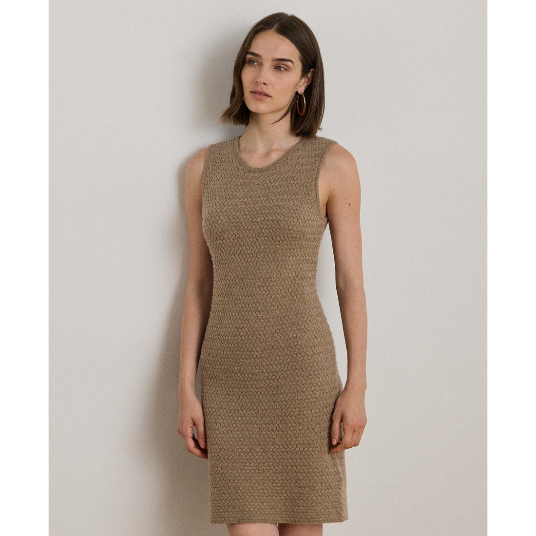 Women's 'Superb Plus-Holein Basket-Weave Sleeveless Sweater Dress'