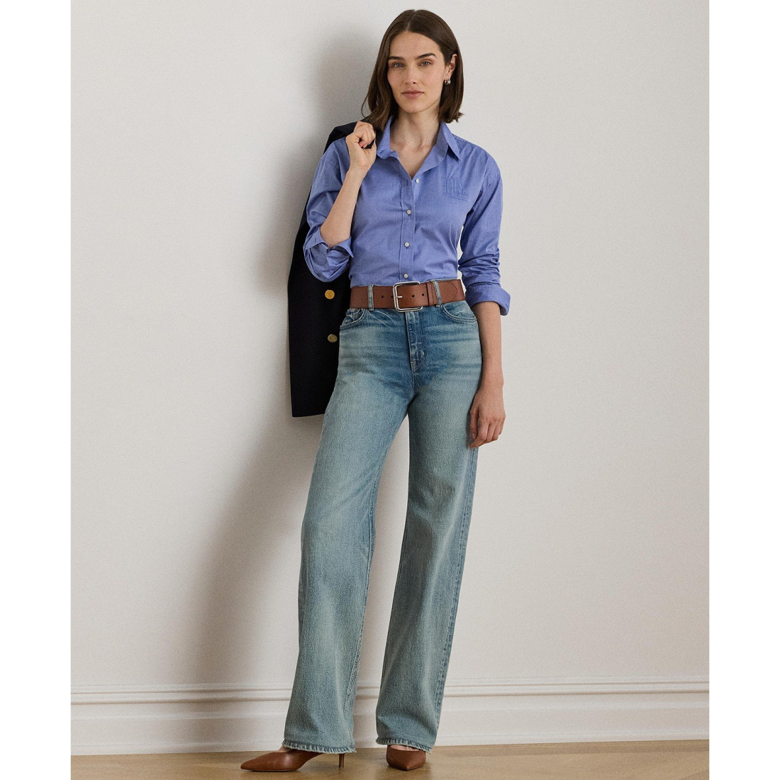 Women's 'Long Sleeve Relaxed Fit Cotton Shirt'