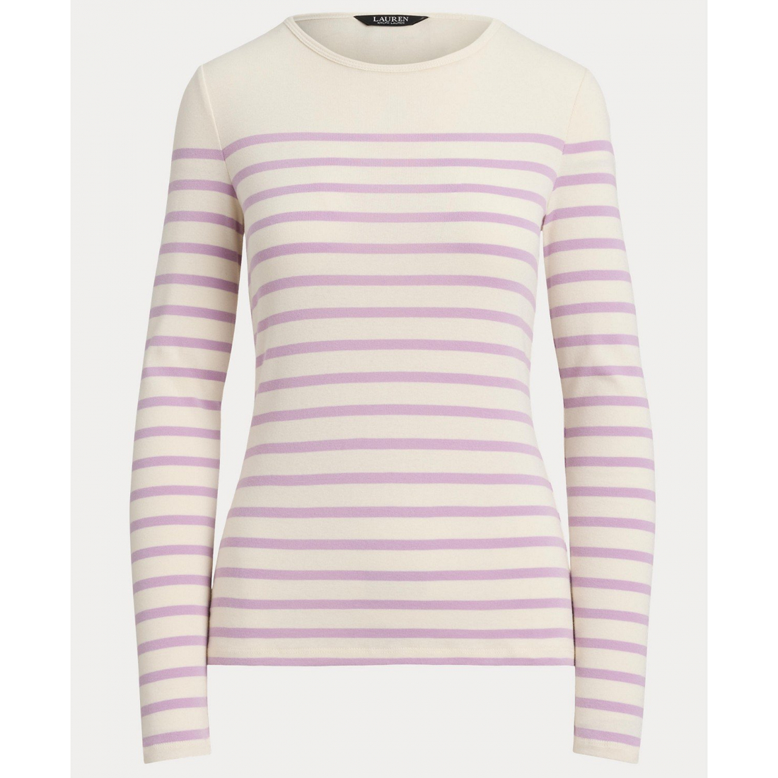 'Striped Cotton Long-Sleeve Tee' pour Femmes