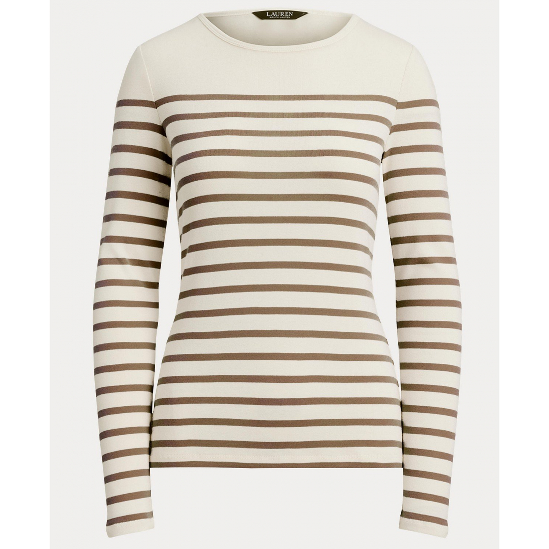 'Striped Cotton Long-Sleeve Tee' pour Femmes
