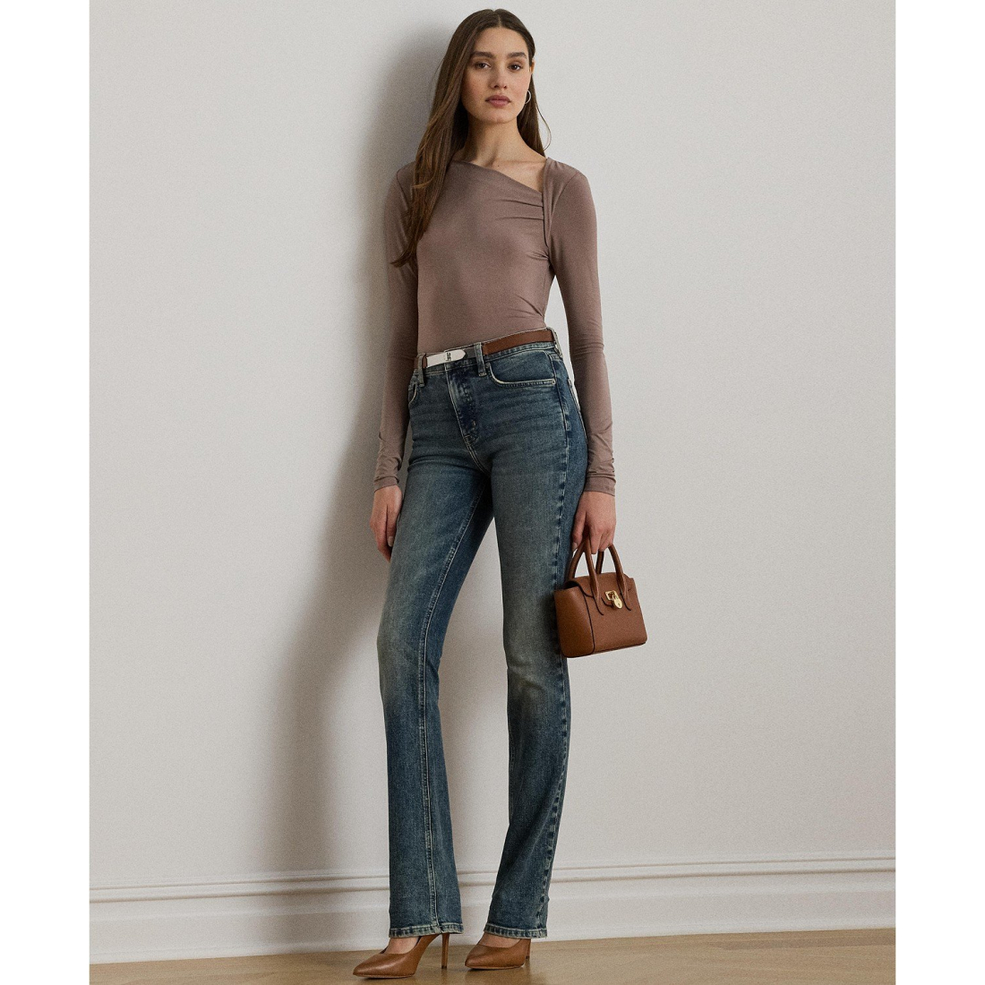 'Stretch Jersey Asymmetrical Top' pour Femmes