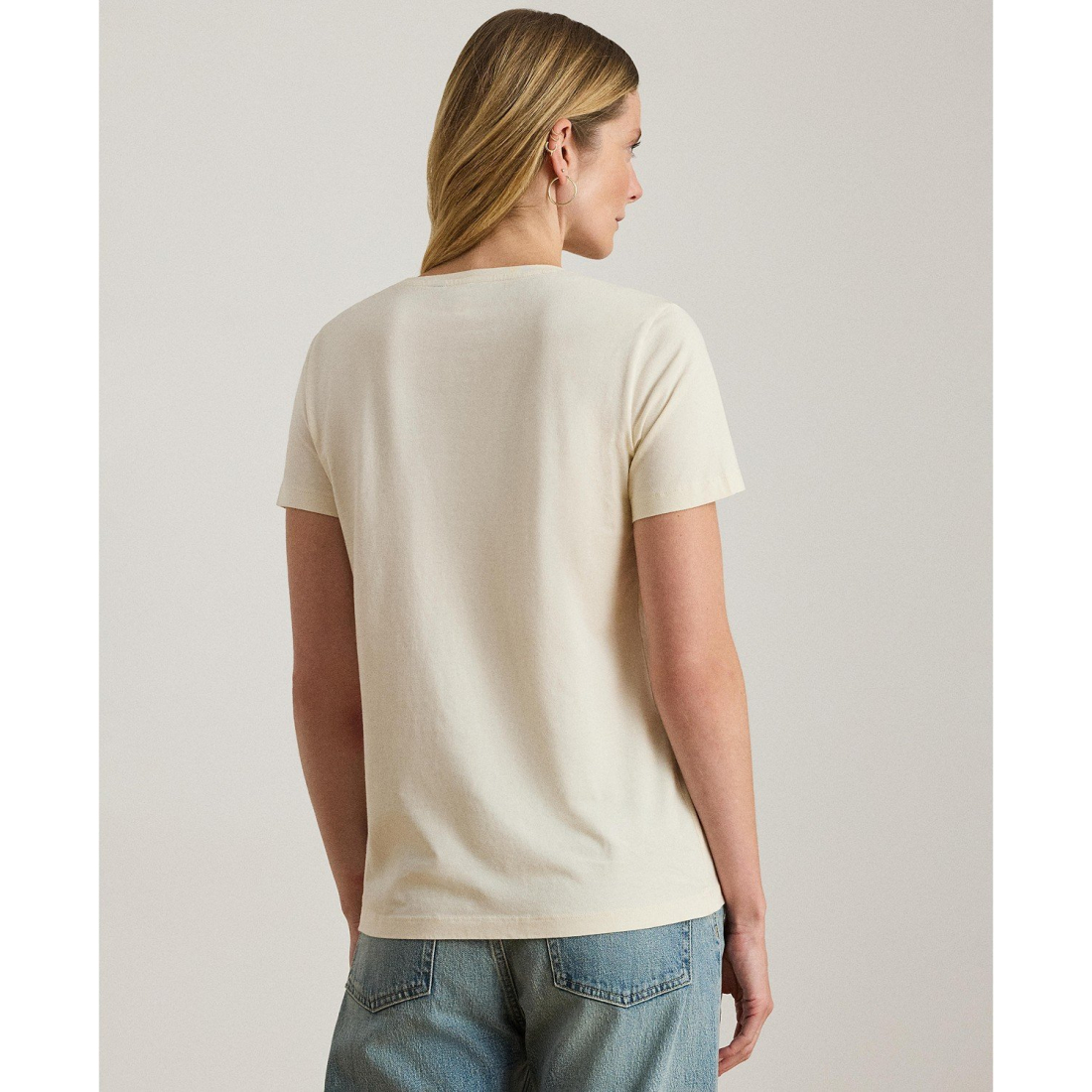 'Beaded-Crest Jersey T-Shirt' pour Femmes