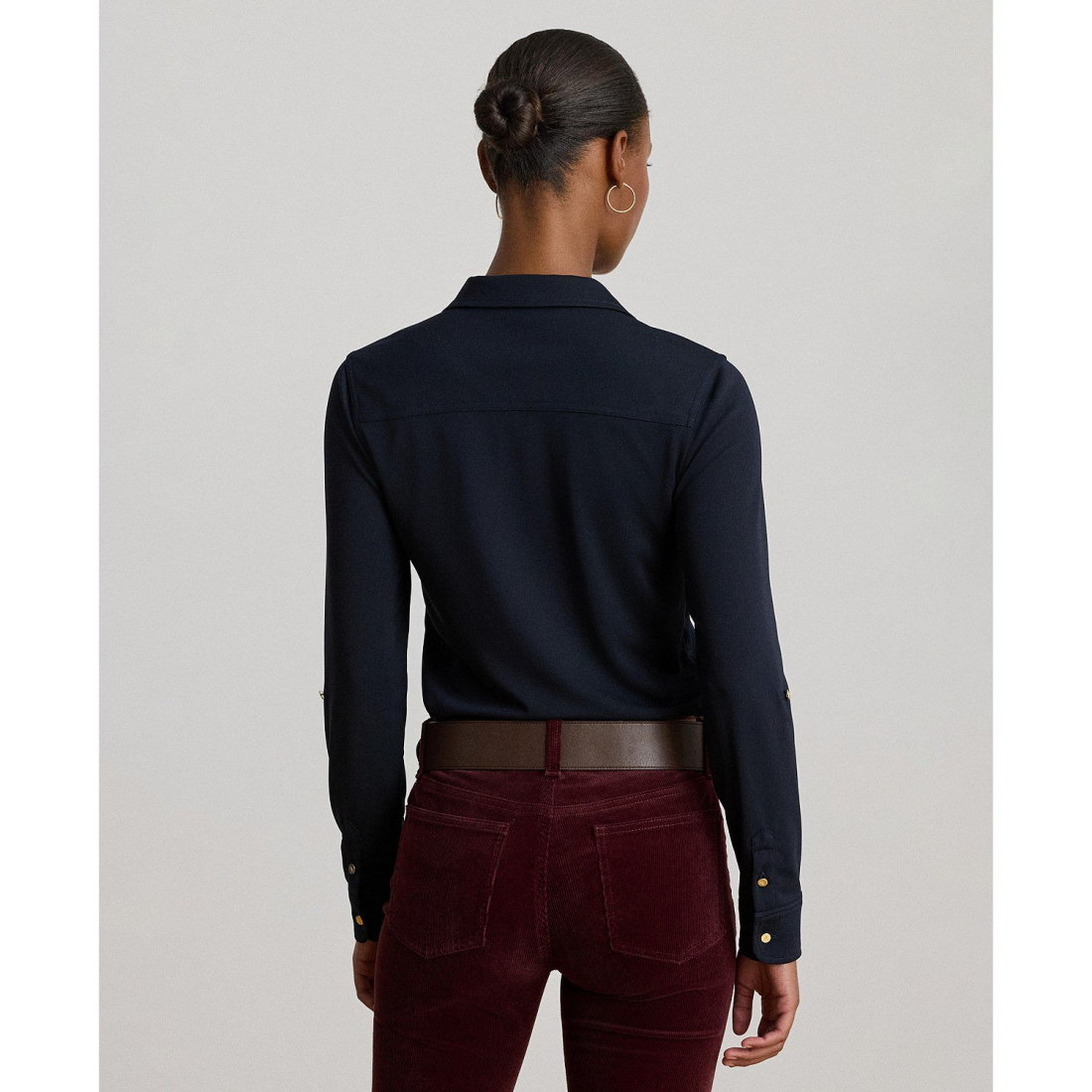 'Roll-Tab-Sleeve Cardigan' pour Femmes