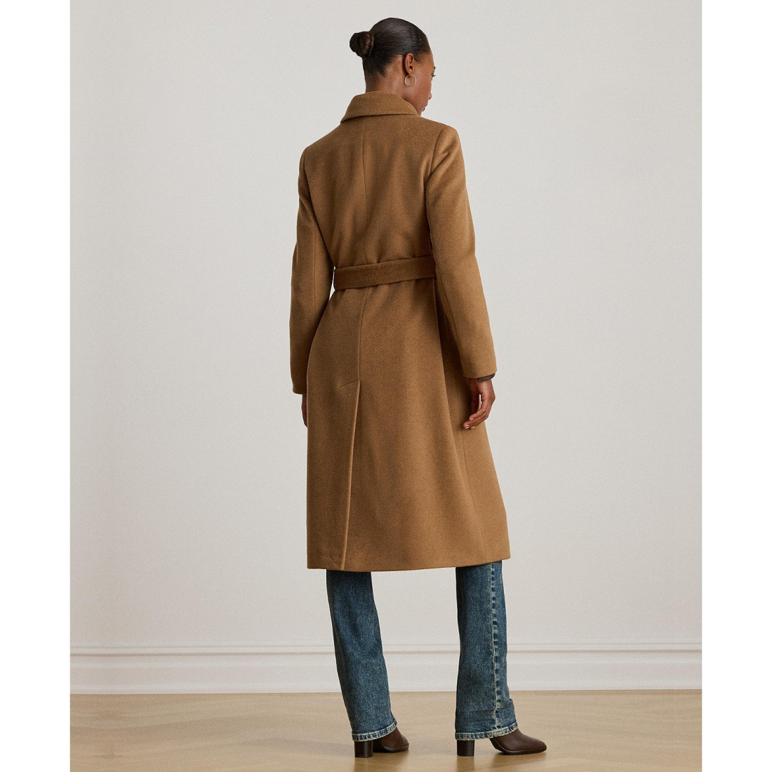 'Belted Single-Breasted Wool Coat' pour Femmes