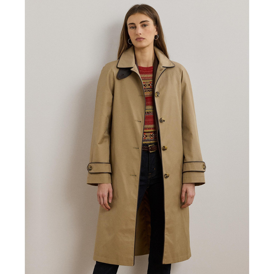 'Buttoned Maxi Trench Coat' pour Femmes