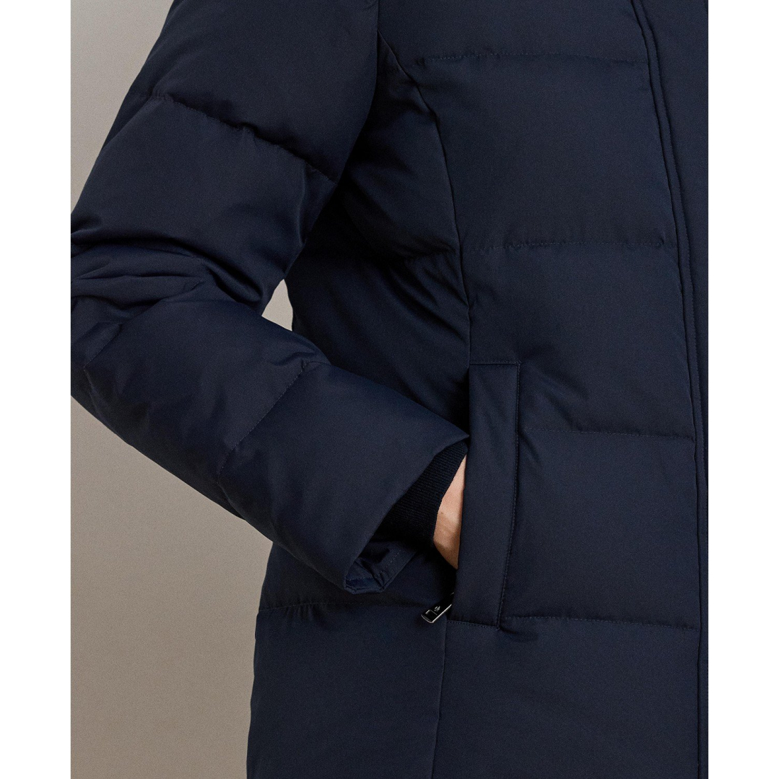 'Faux-Fur-Trim Collared Puffer Coat' pour Femmes