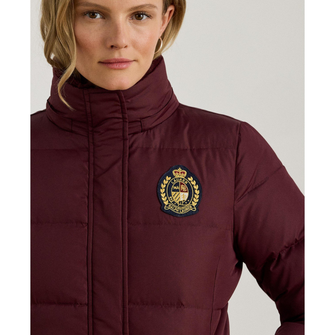 'Faux-Fur-Trim Collared Puffer Coat' pour Femmes