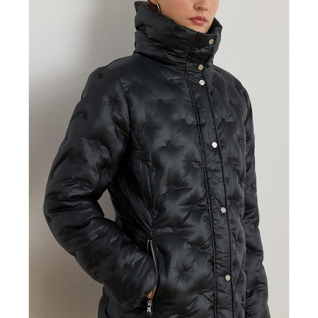 'Embroidered Puffer Coat' pour Femmes
