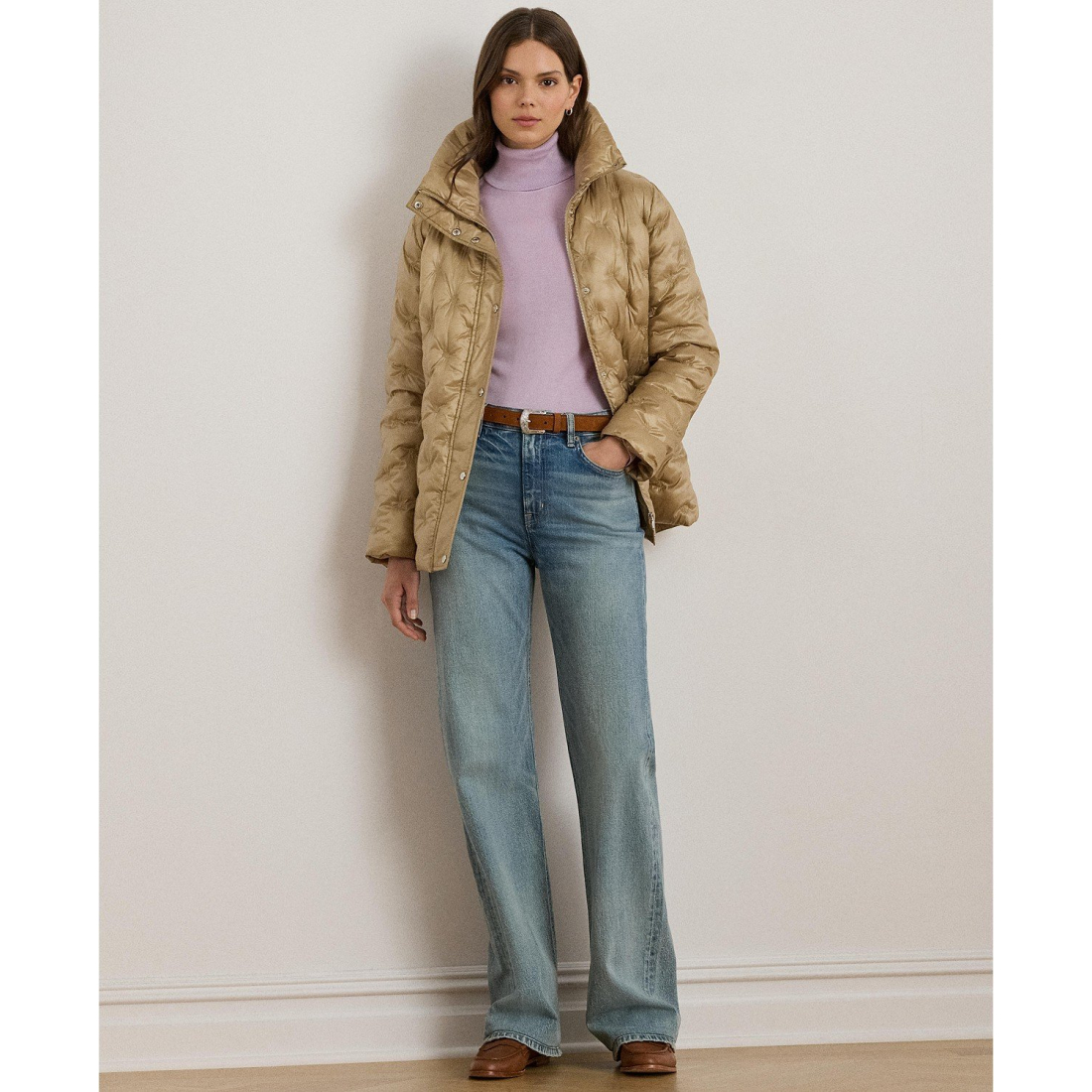 'Embroidered Puffer Coat' pour Femmes