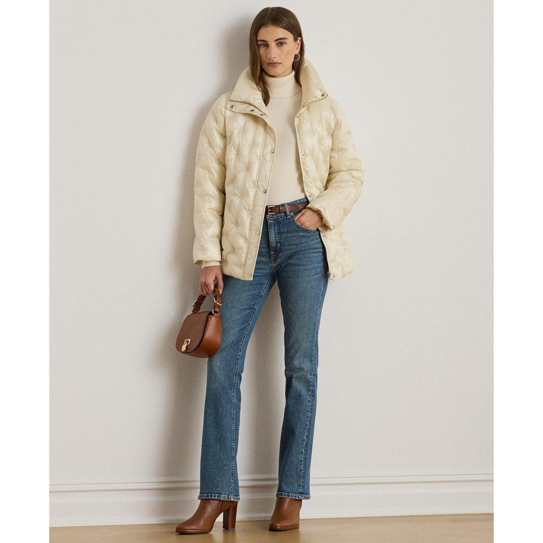 'Embroidered Puffer Coat' pour Femmes