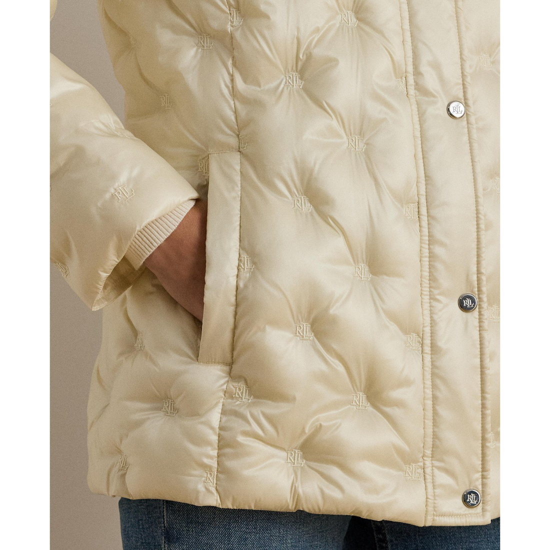 'Embroidered Puffer Coat' pour Femmes