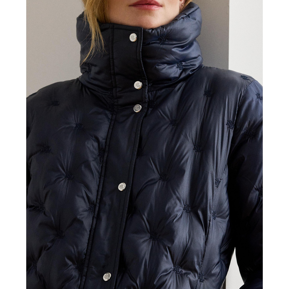 'Embroidered Puffer Coat' pour Femmes