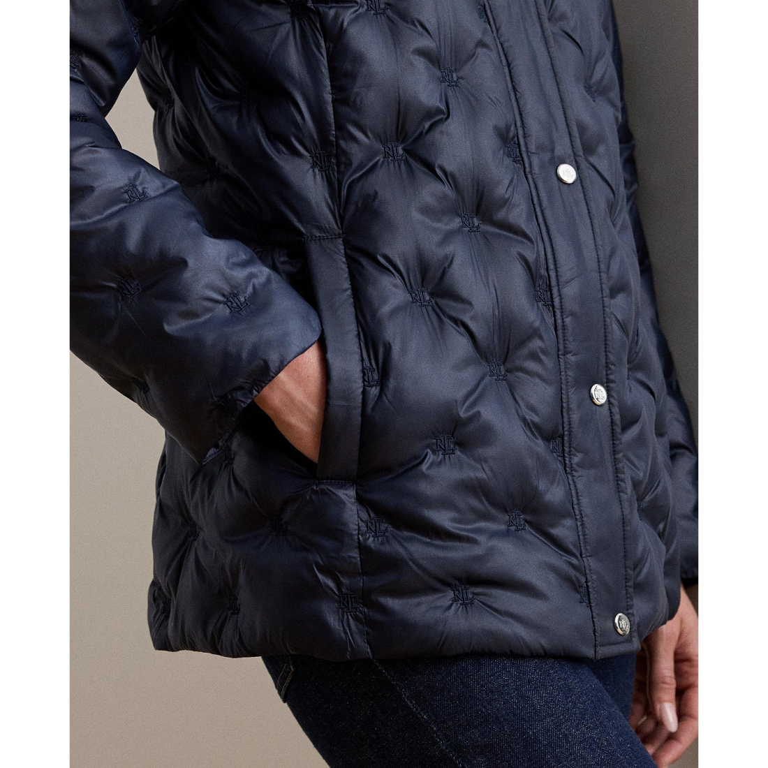 'Embroidered Puffer Coat' pour Femmes
