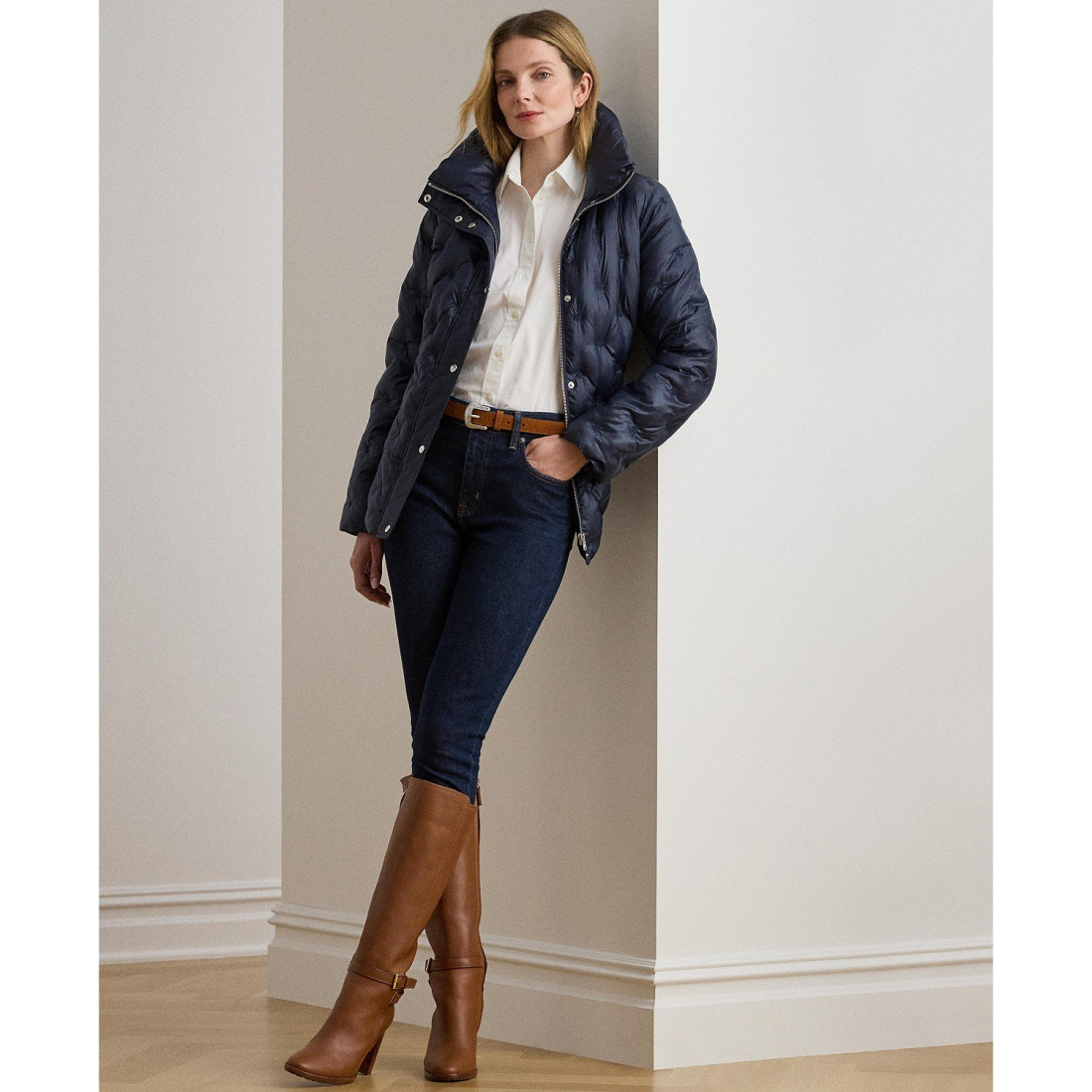 'Embroidered Puffer Coat' pour Femmes