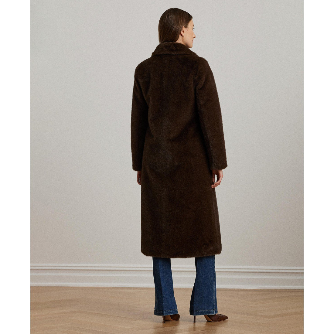 'Faux-Fur Single-Breasted Coat' pour Femmes