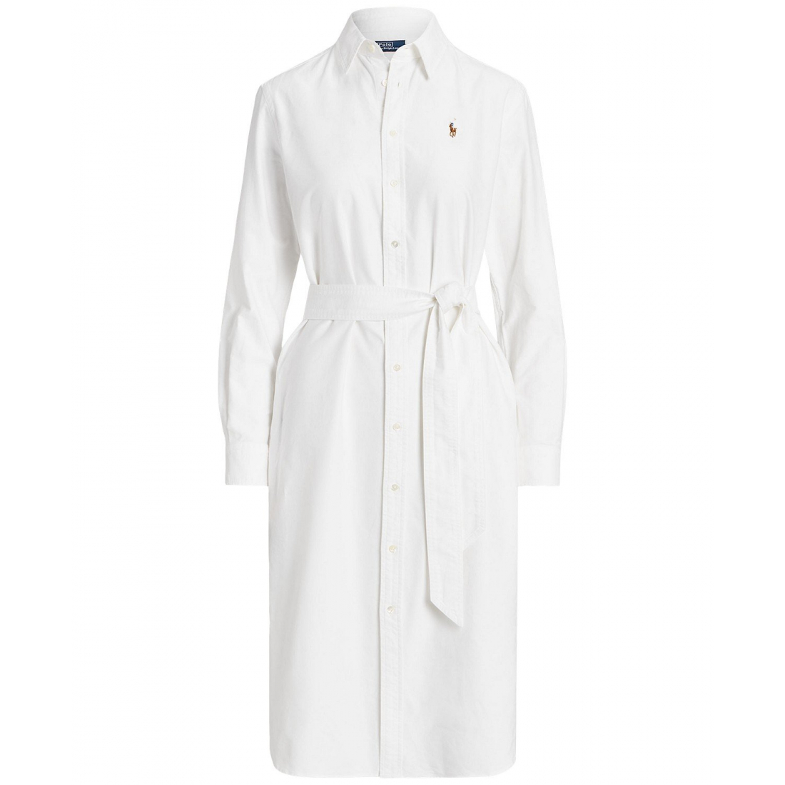 'Belted Cotton Oxford Shirtdress' pour Femmes