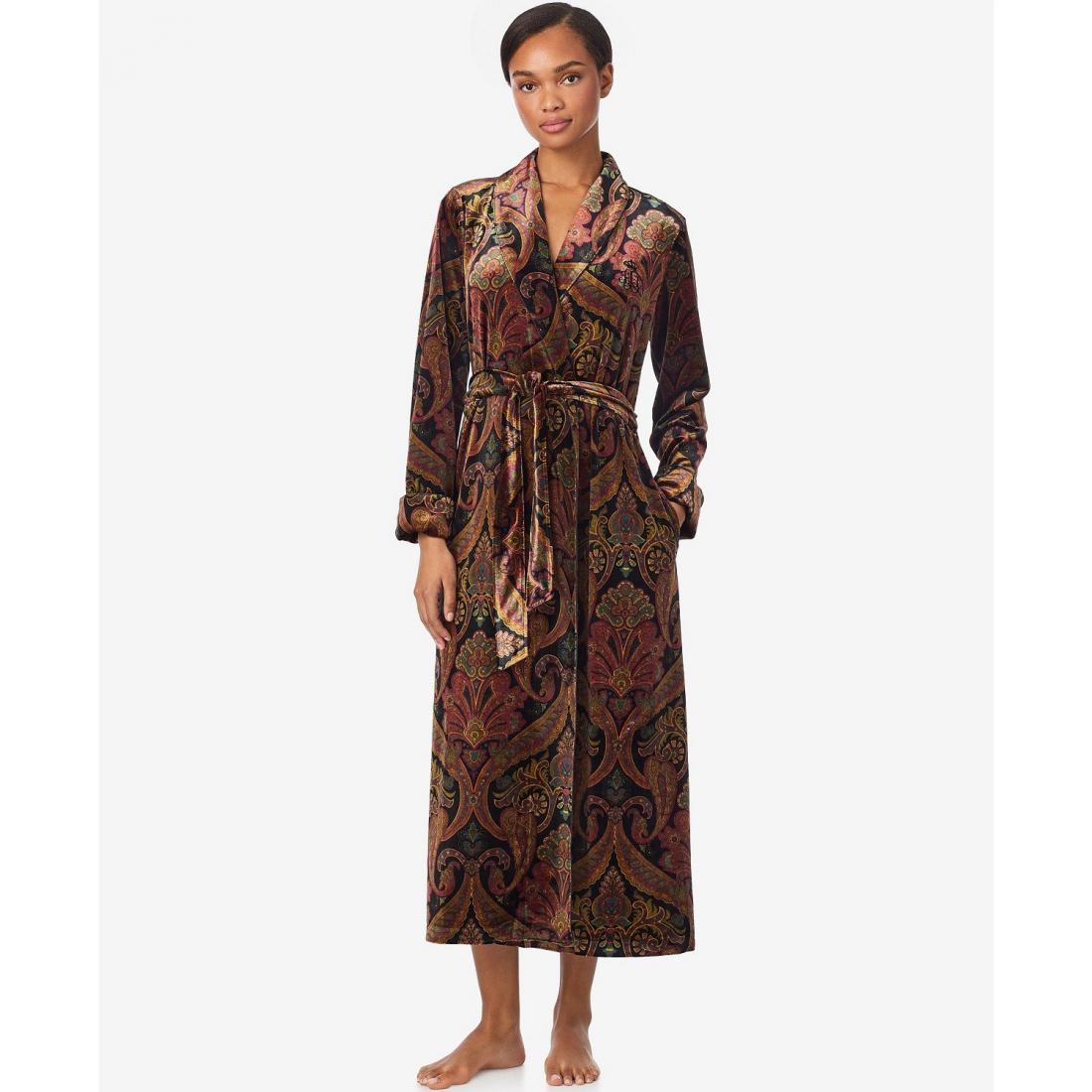 'Long Sleeves Shawl Collar Robe' pour Femmes