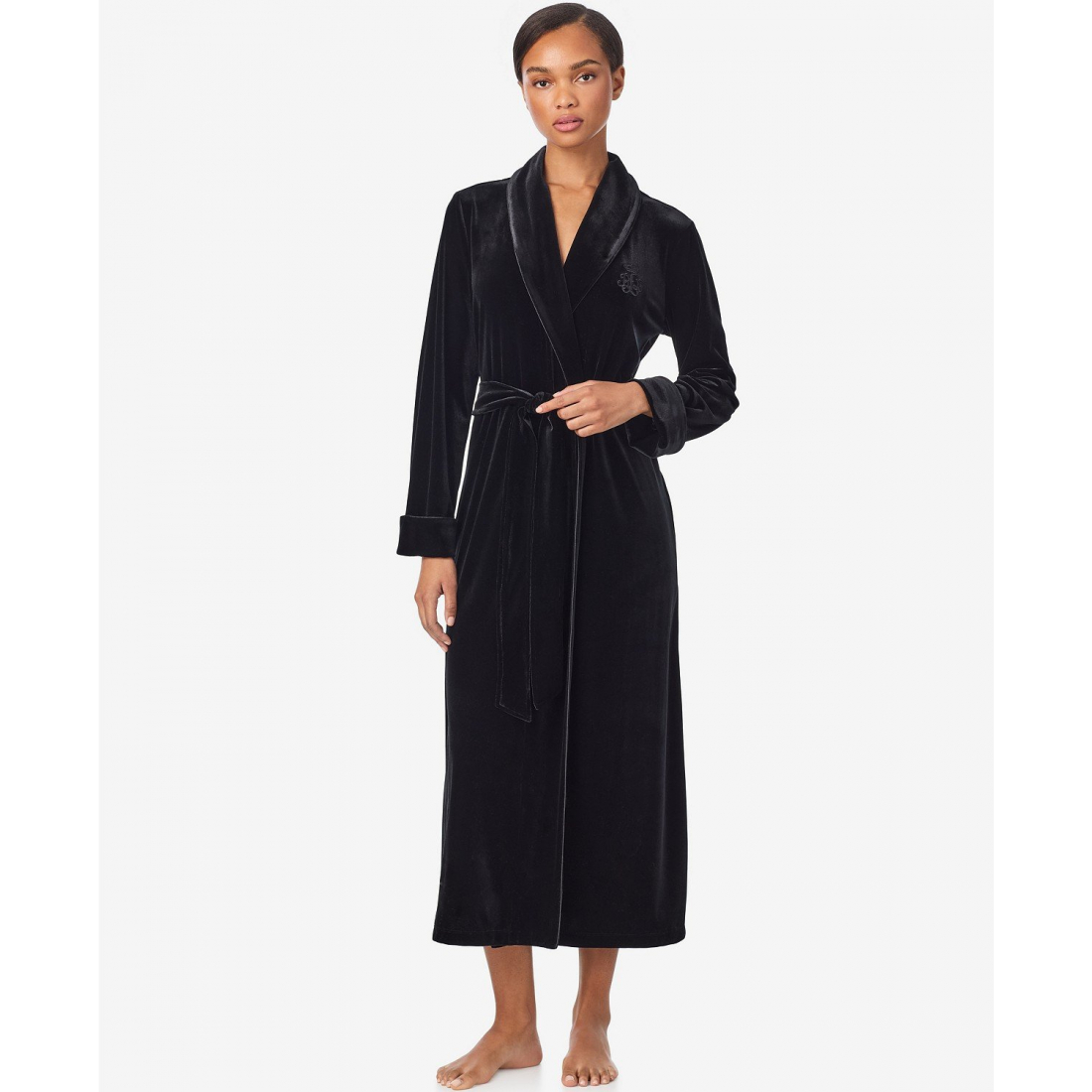'Long Sleeves Shawl Collar Robe' pour Femmes