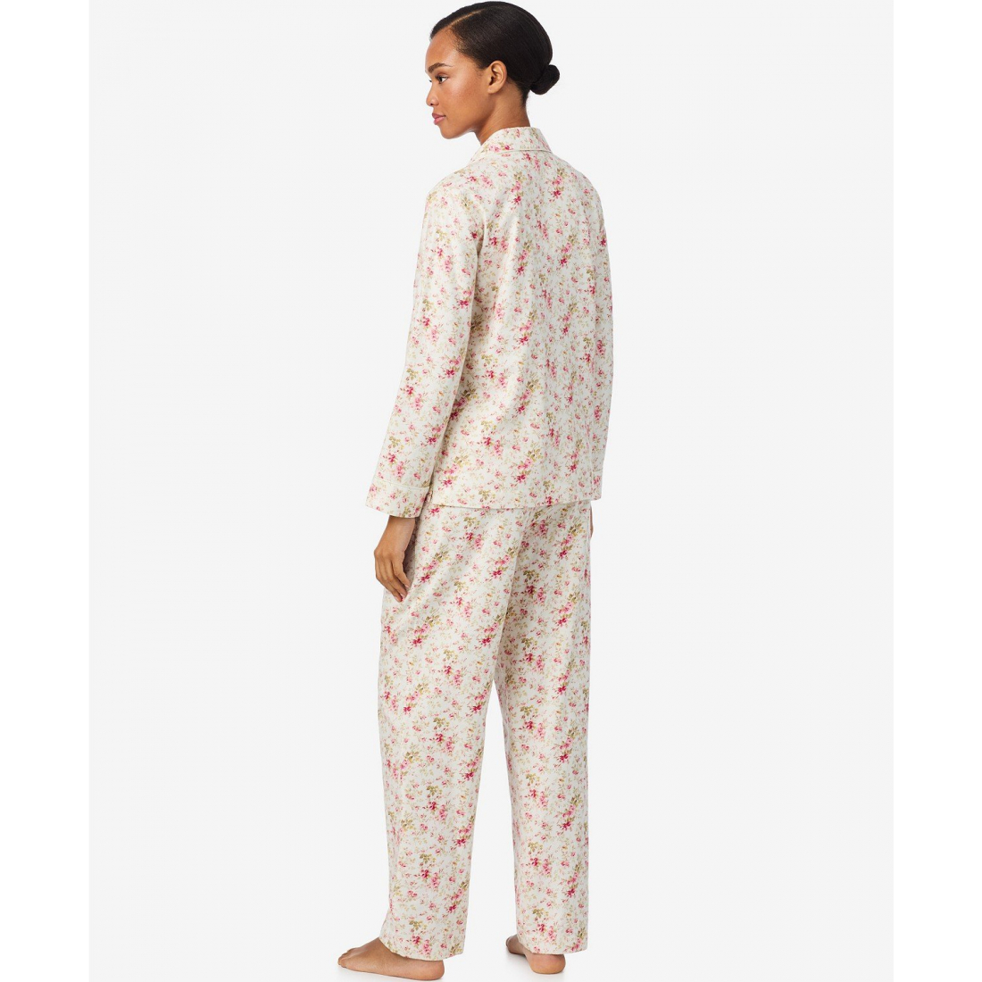 'Long Sleeves Notch Collar Pajama Set' pour Femmes