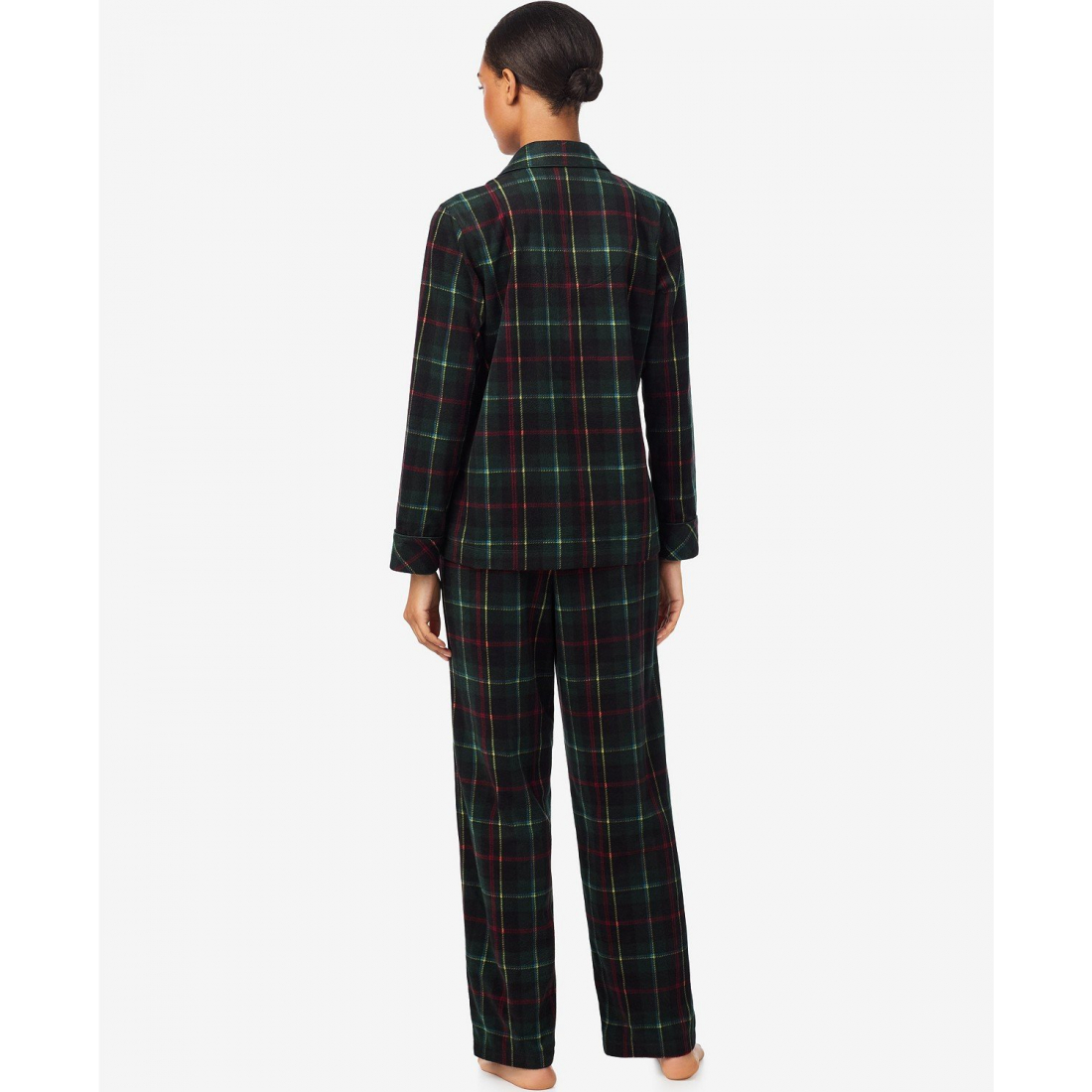'Long Sleeves Notch Collar Pajama Set' pour Femmes