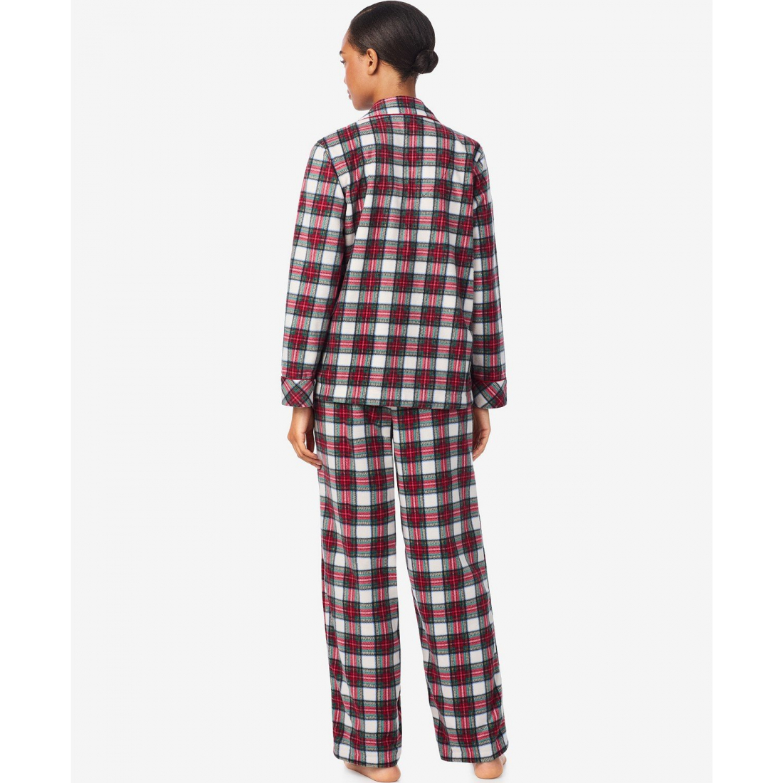 'Long Sleeves Notch Collar Pajama Set' pour Femmes