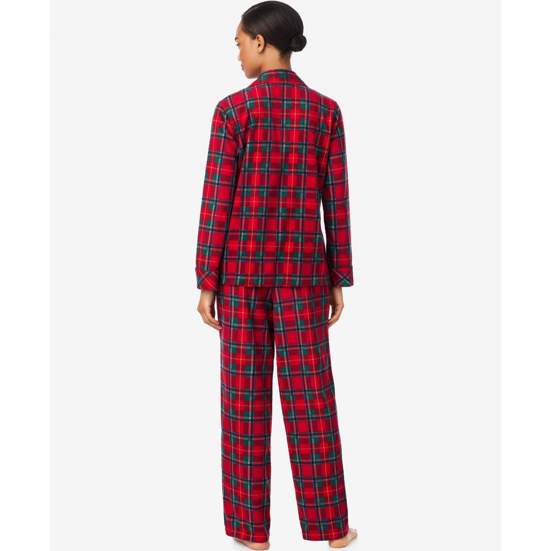 'Long Sleeves Notch Collar Pajama Set' pour Femmes