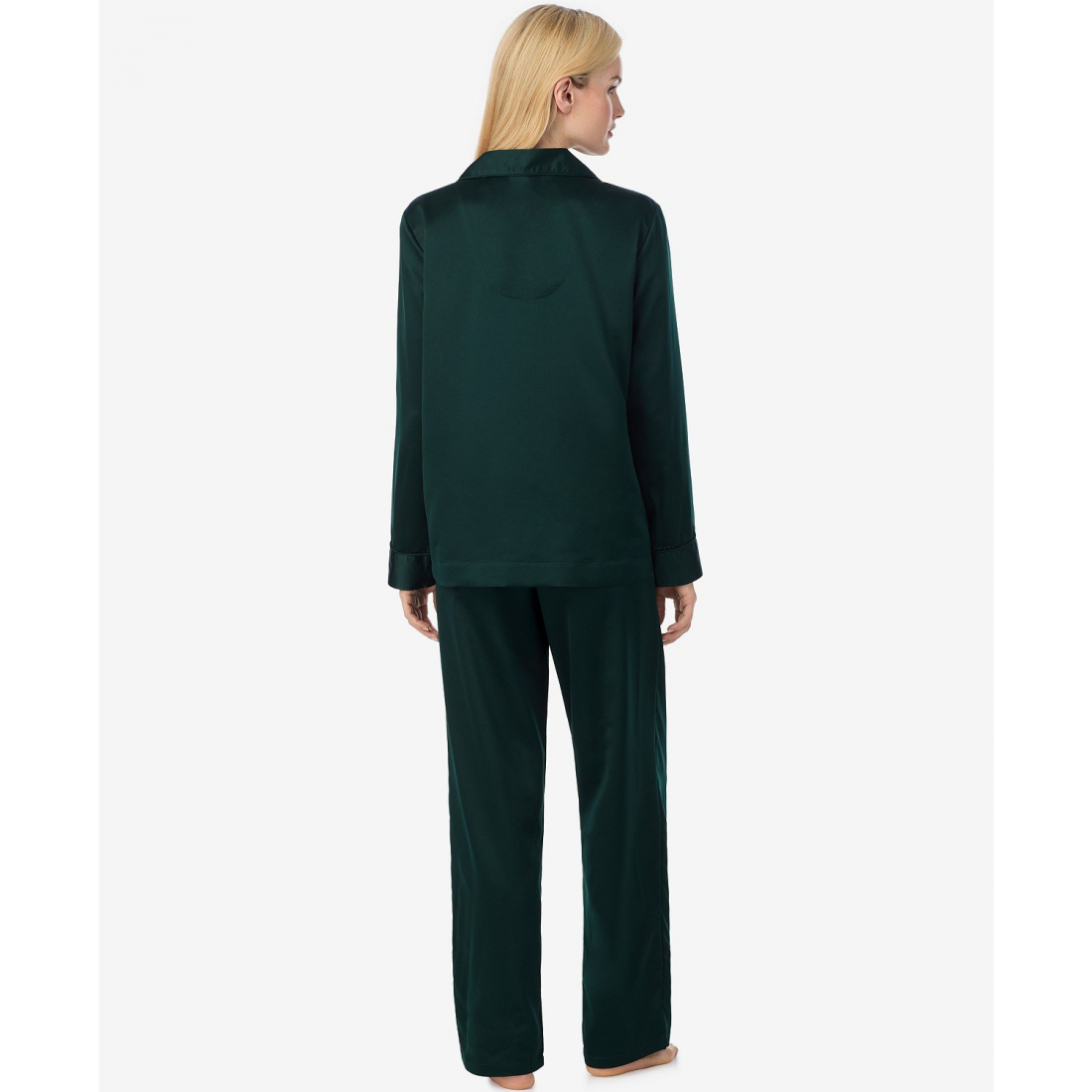 'Long Sleeves Notch Collar Pajama Set' pour Femmes