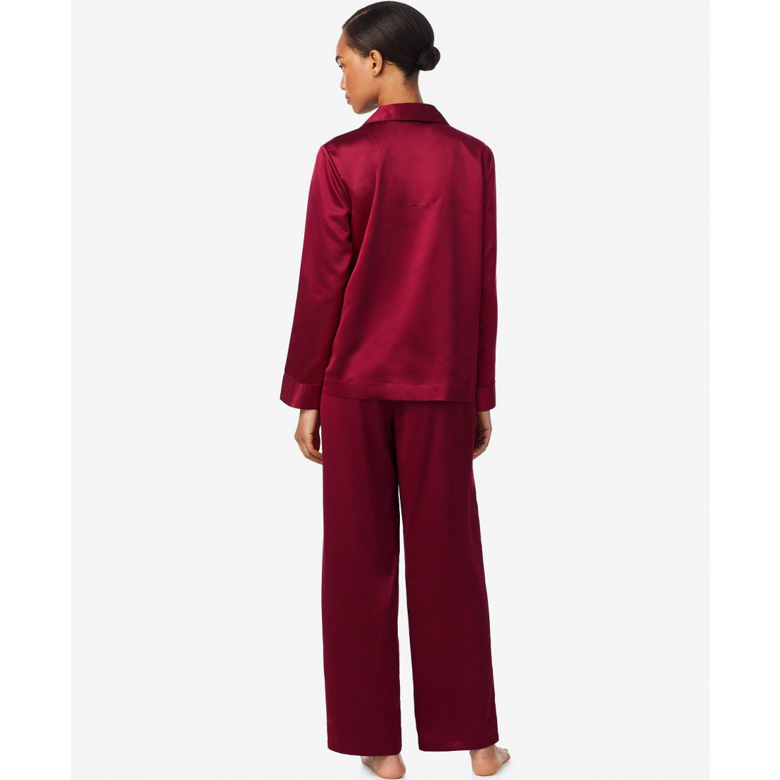 'Long Sleeves Notch Collar Pajama Set' pour Femmes