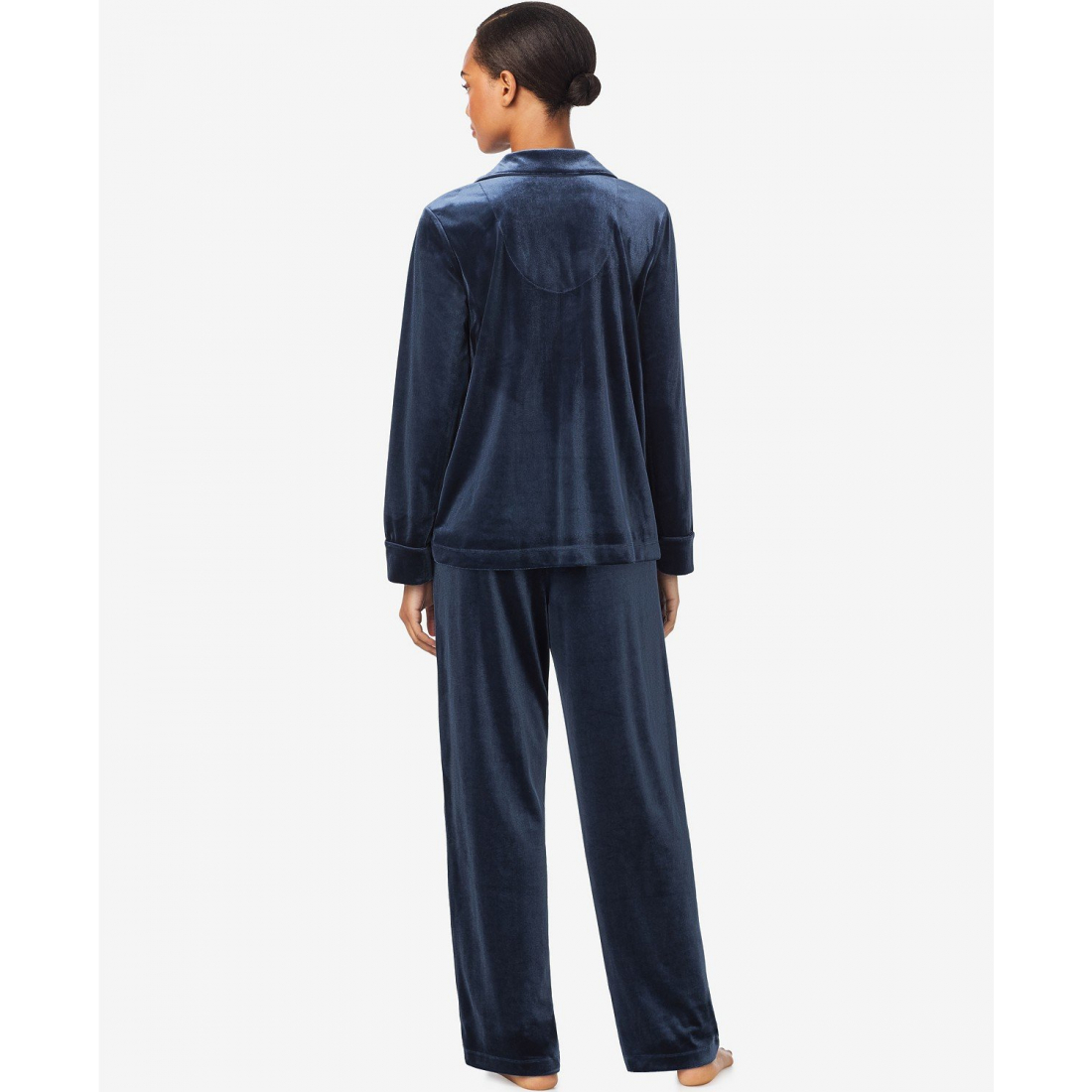 'Long Sleeves Notch Collar Pajama Set' pour Femmes