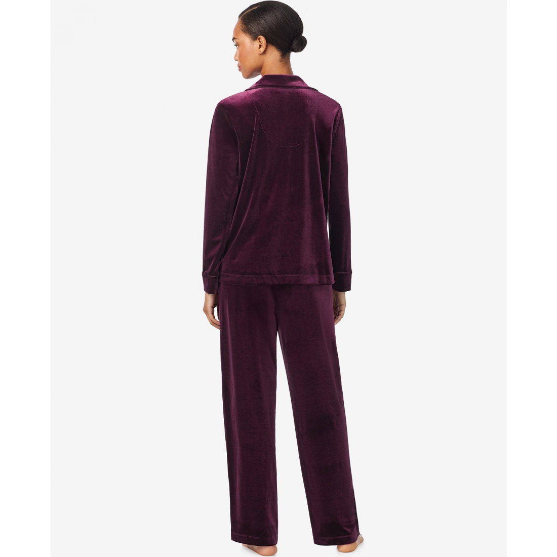 'Long Sleeves Notch Collar Pajama Set' pour Femmes