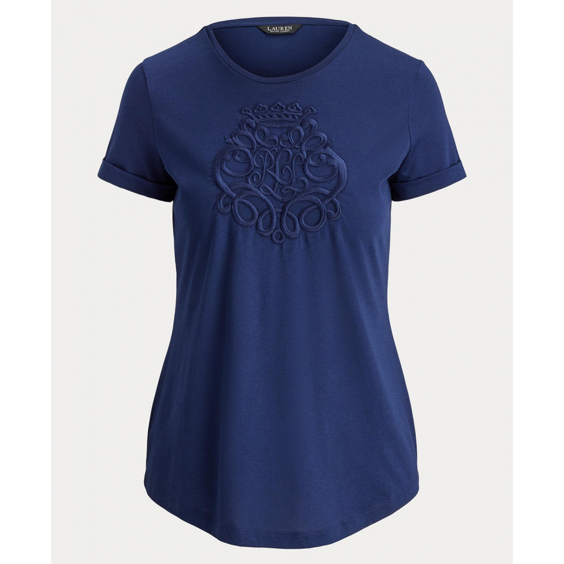 'Crewneck Embroidered-Logo T-Shirt' pour Femmes