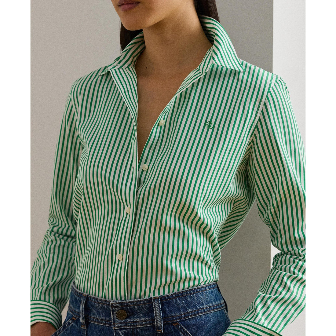 'Striped Long-Sleeve Shirt' pour Femmes