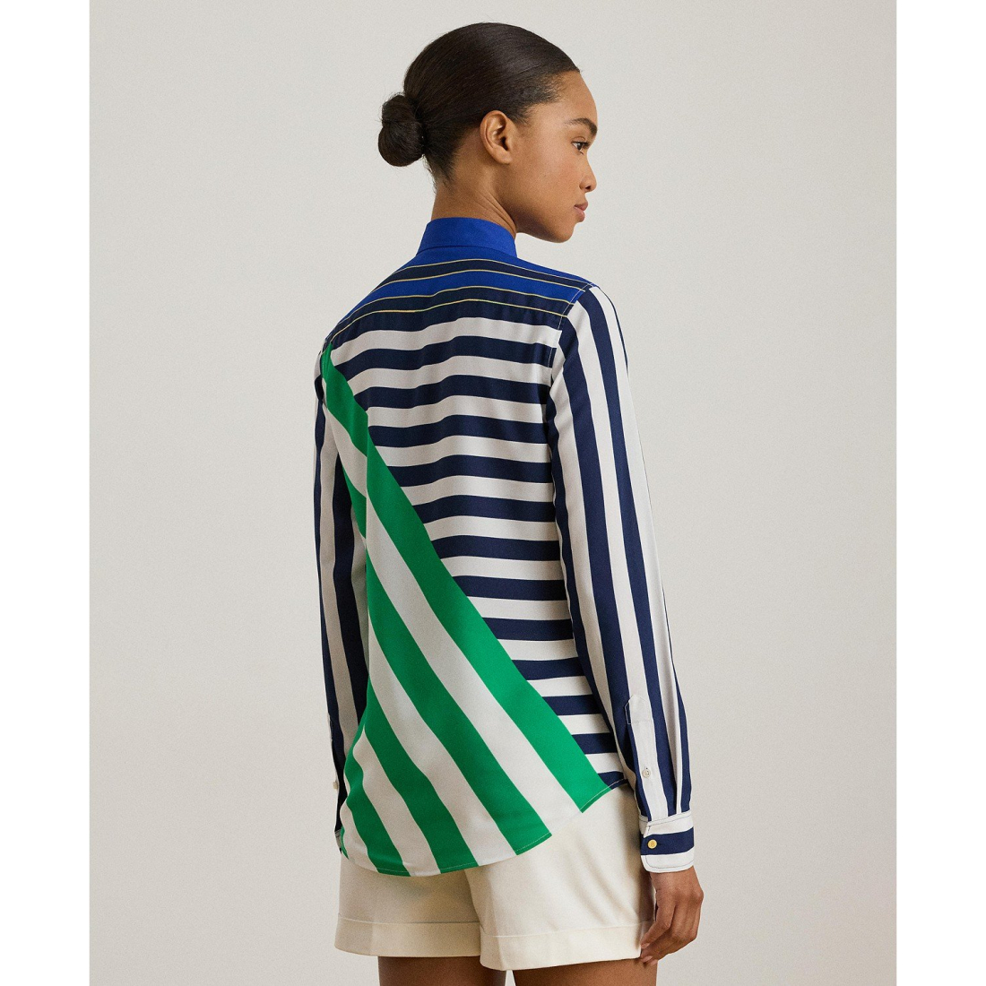 'Striped Long-Sleeve Shirt' pour Femmes