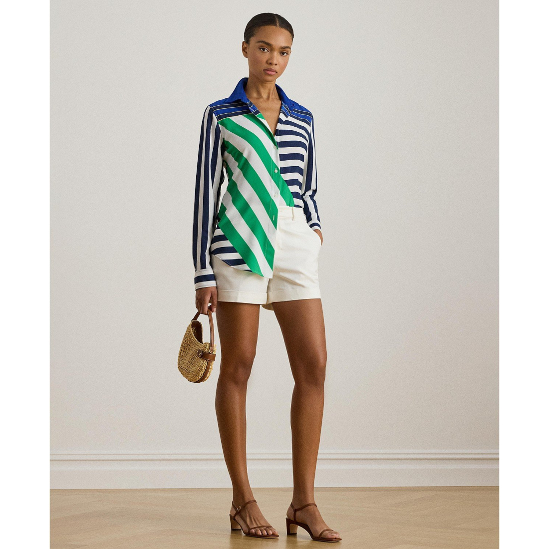 'Striped Long-Sleeve Shirt' pour Femmes