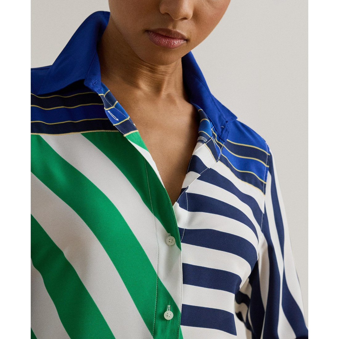 'Striped Long-Sleeve Shirt' pour Femmes