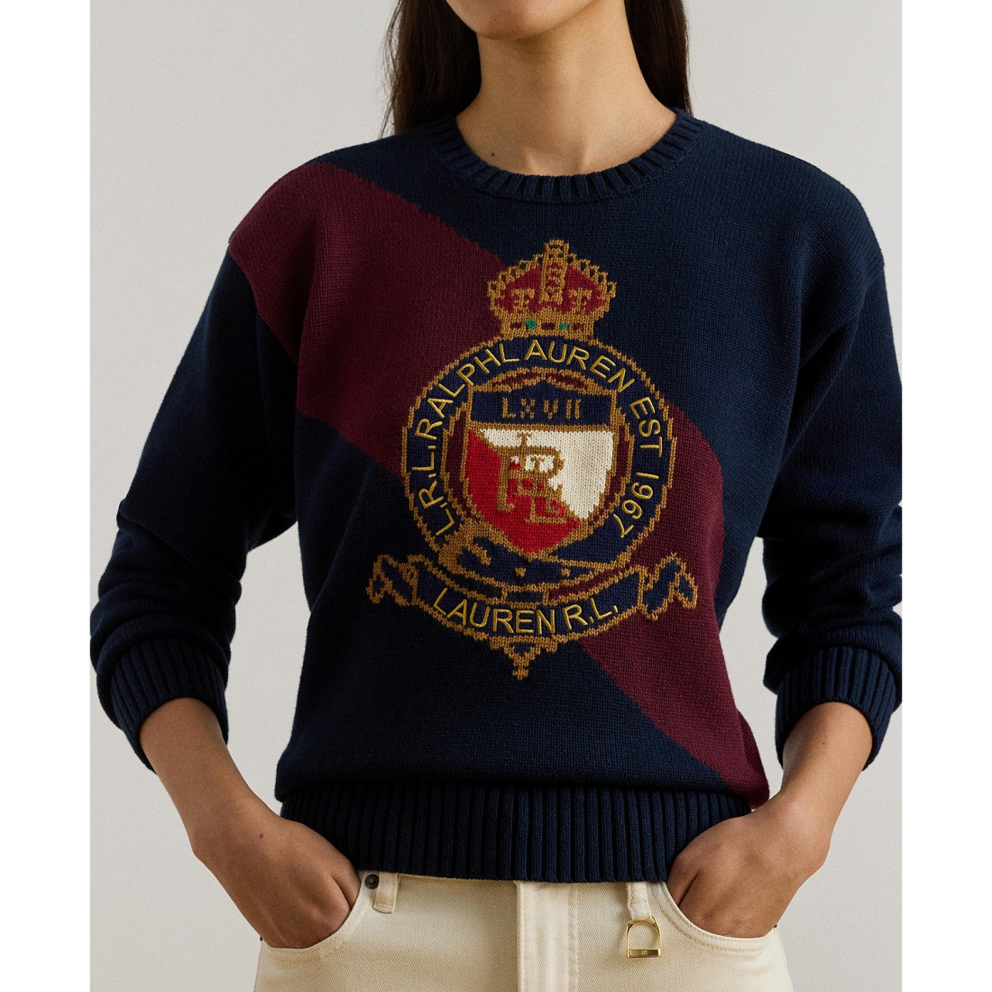 'Riednee Crest Combed Pull-On Sweater' pour Femmes