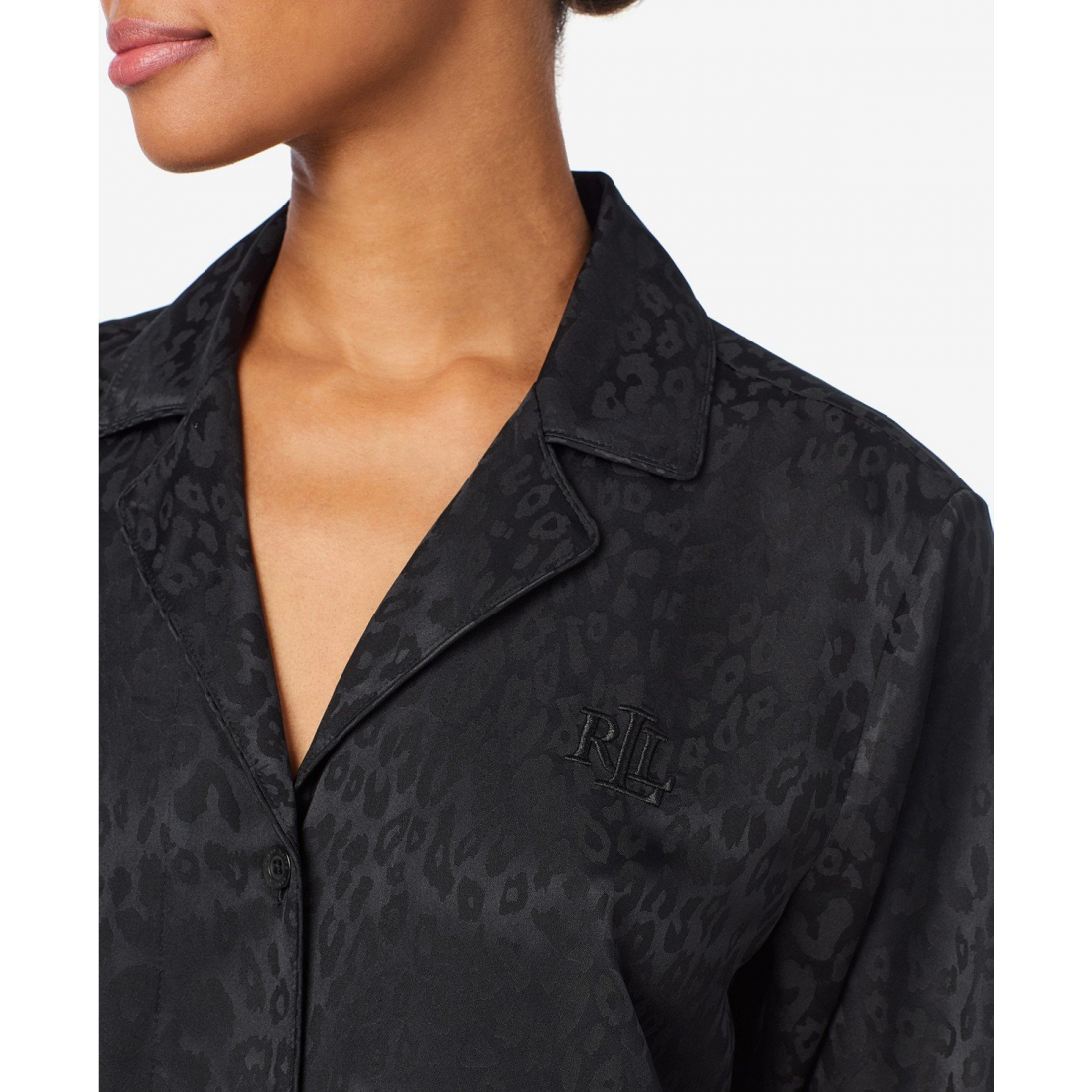 'Notch Collar and Long Pant Pajama Set' pour Femmes