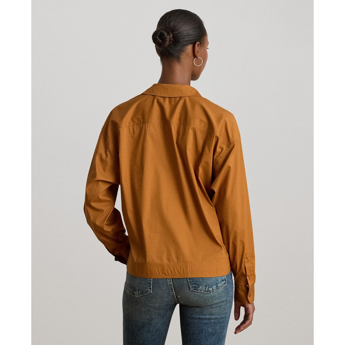 'Buckle-Trim Cotton-Blend Shirt' pour Femmes