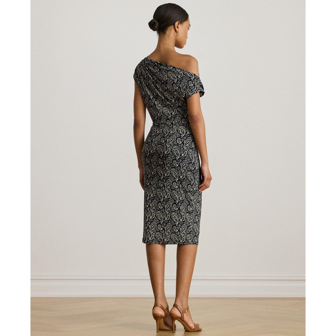 Women's 'Paisley Jersey Off-the-Shoulder Dress'