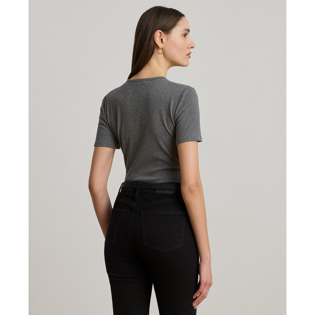 'Stretch Cotton Crewneck Tee' pour Femmes